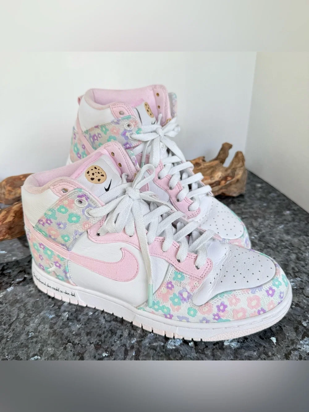 Nike x Doernbecher XIX Dunk High 'White Pink' size 11, cookie sneaker